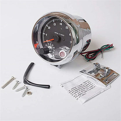 3.75" Universal Car Tachometer Tacho Gauge with Red LED Shift Light