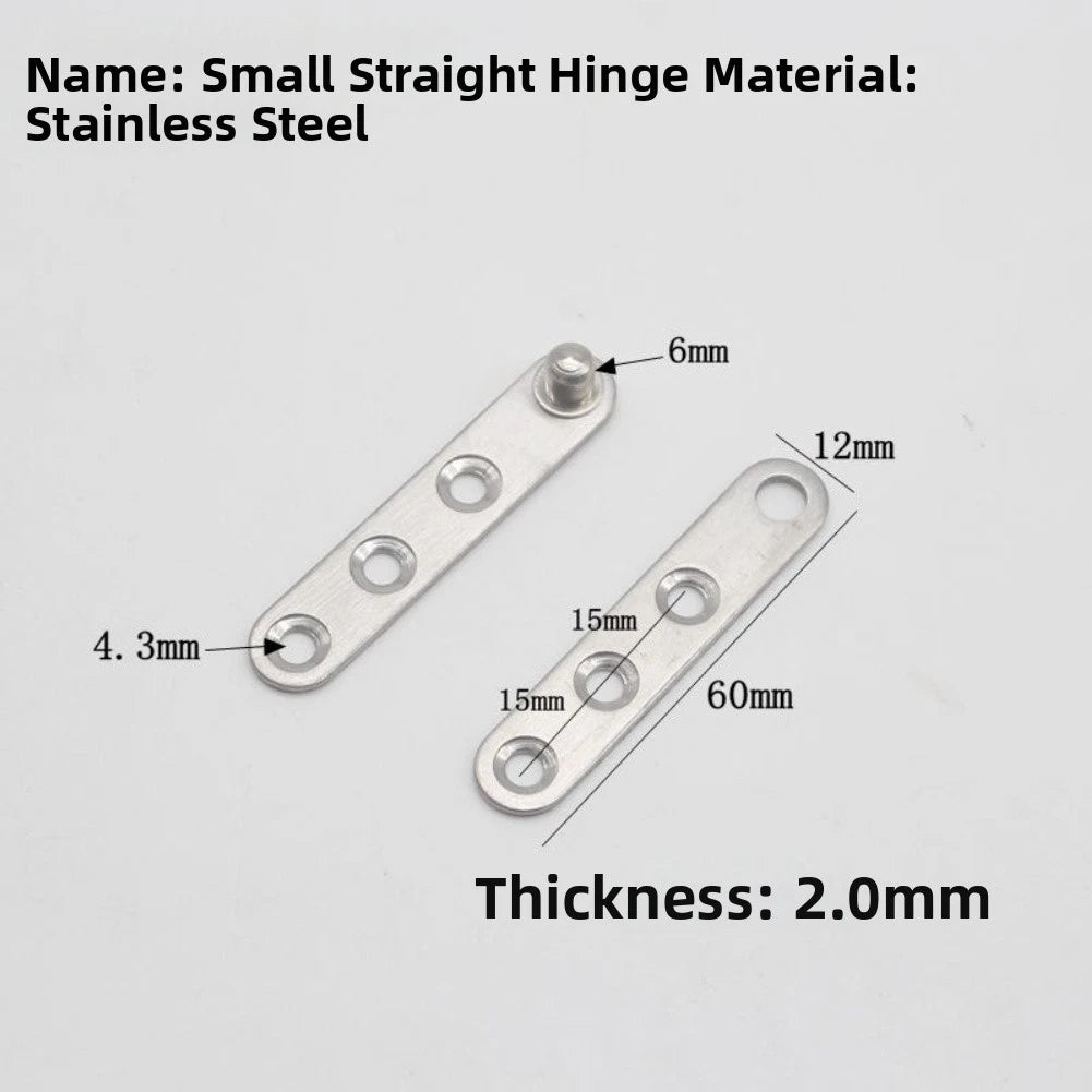 Foldable Stainless Steel Hinge for Flip Window Cabinets (6x1.2x0.2cm)