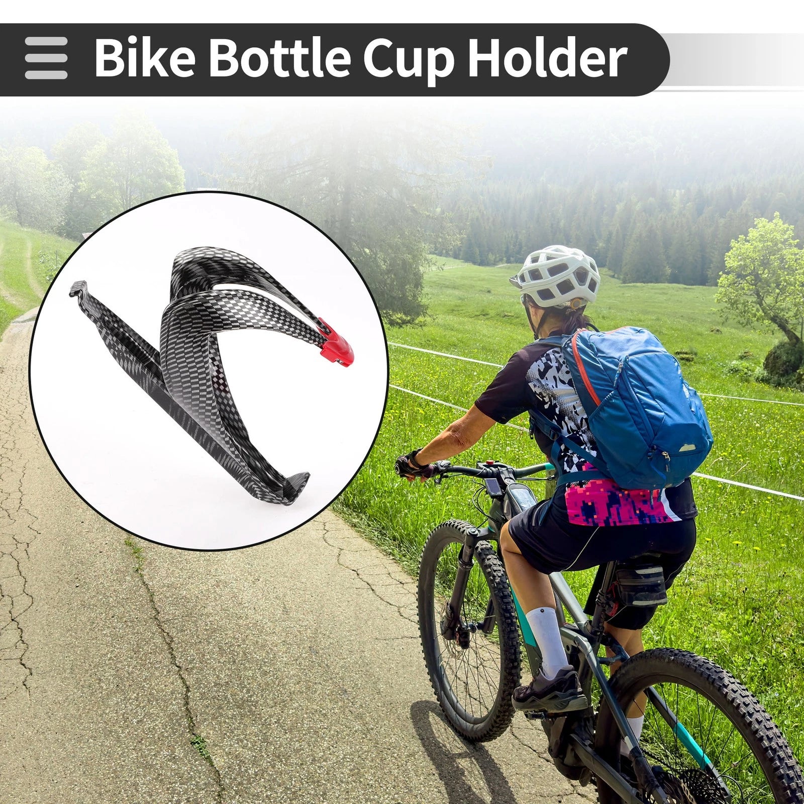Bottle Cup Holder Cage Rack Lightweight Durable Plastic for Bike Universal (Fits All)