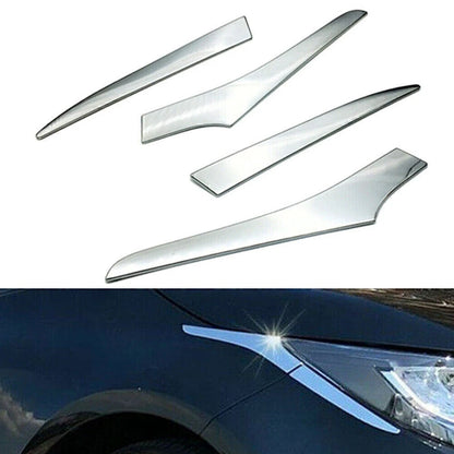 Front Headlight Lamp Eyelid Cover Trim Chrome for Toyota Corolla Hatchback (2019–2020)