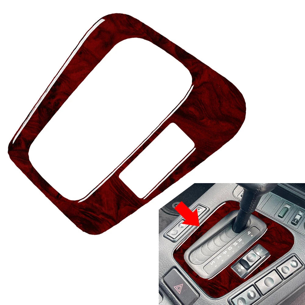 Console Gear Shift Panel Cover Trim for BMW 3 Series E36 (1991–1999) Wood Red