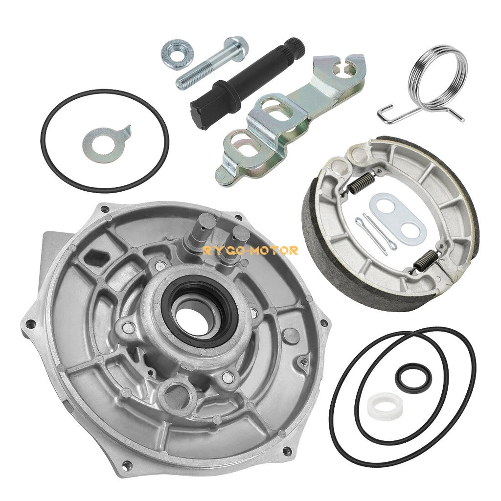 Rear Brake Backing Plate w/Shoes Arm Rocker Cam Kit for Honda Rancher 420 (2014–2024)