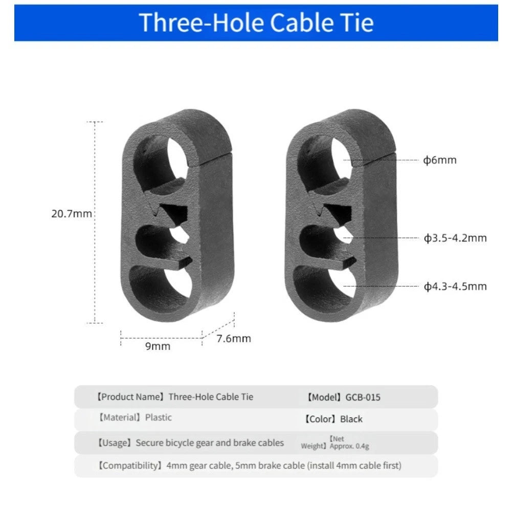 Bike Brake Cable Organizer U Type Oval Holder for 4mm 5mm Wires