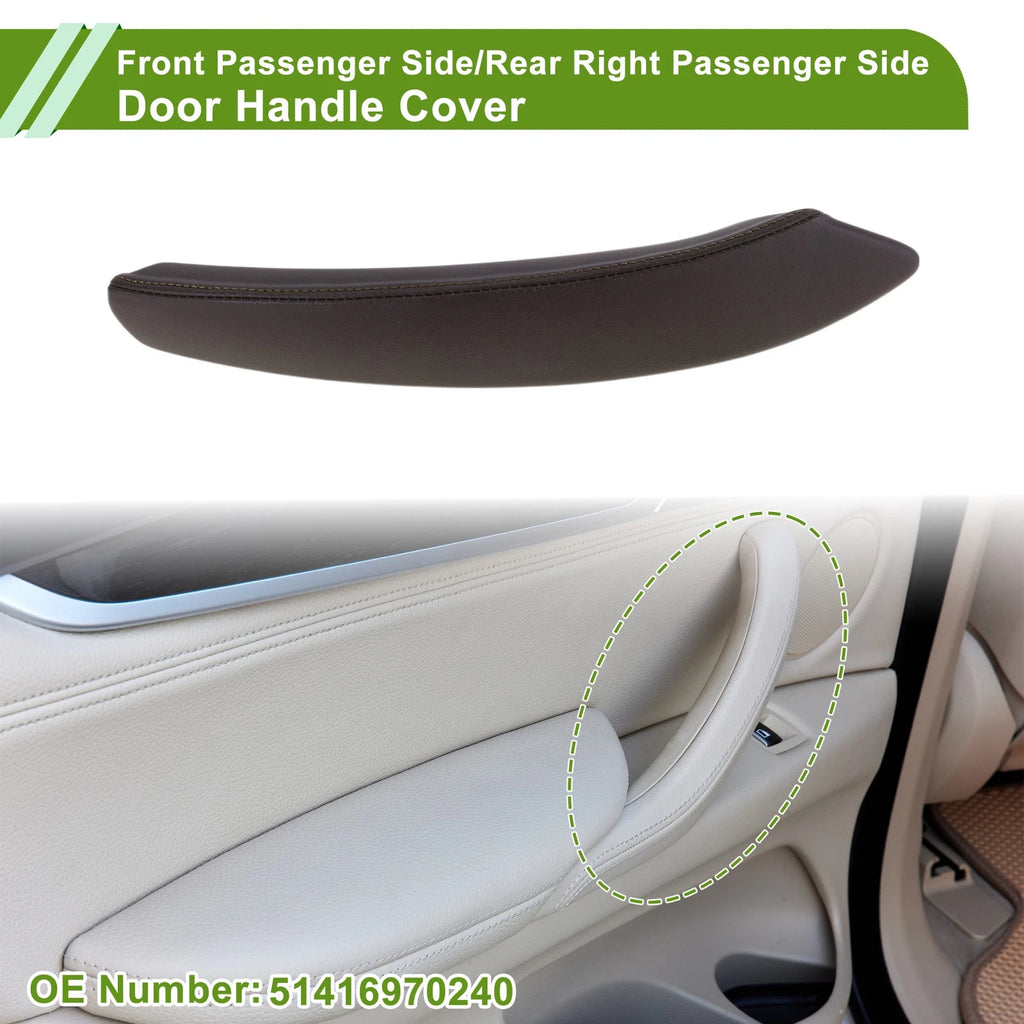 Door Panel Handle Pull Trim Cover Replacement for BMW X5 (2008–2013) Deep Brown