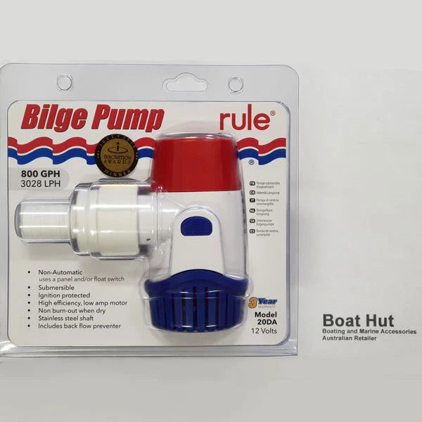Bilge Pump 800 GPH for Boating RWB803 (Model 20DA)