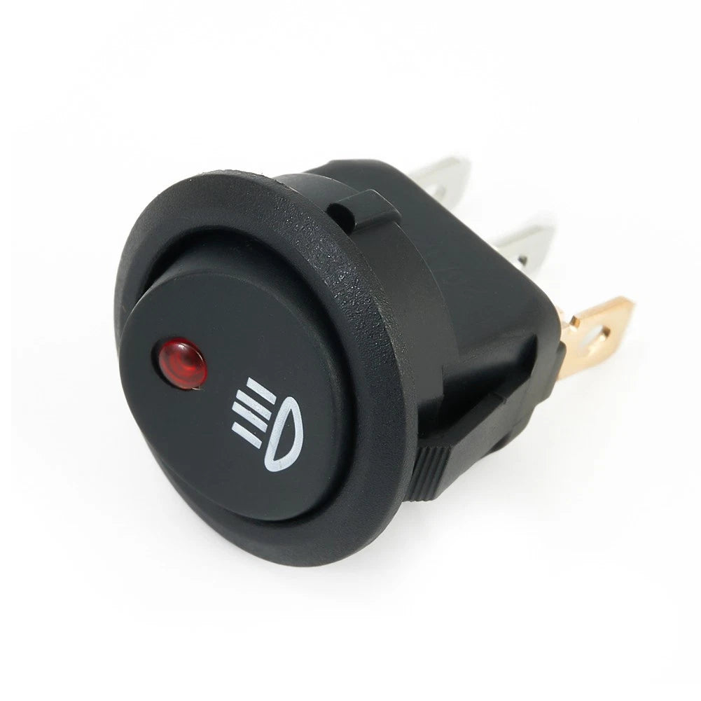 Fog Light Switch for Car Van Truck (12V, Red LED)