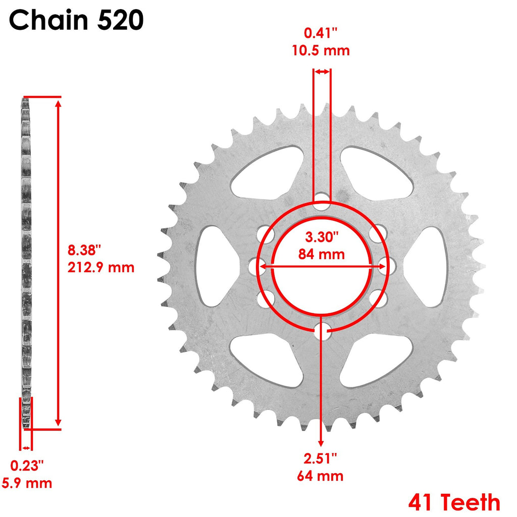 Drive Chain and Sprocket Kit for Suzuki LT230E Quadrunner 230 (1986–1993)