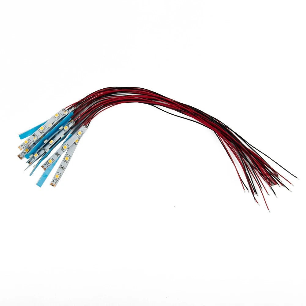 Set of 10 LED Light Strips with Cable 20cm Long