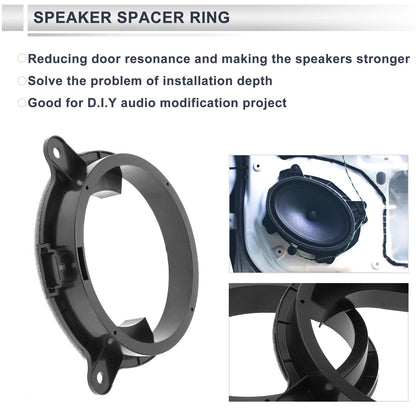 Set of 2 Speaker Spacer Rings for Mazda 6.5"