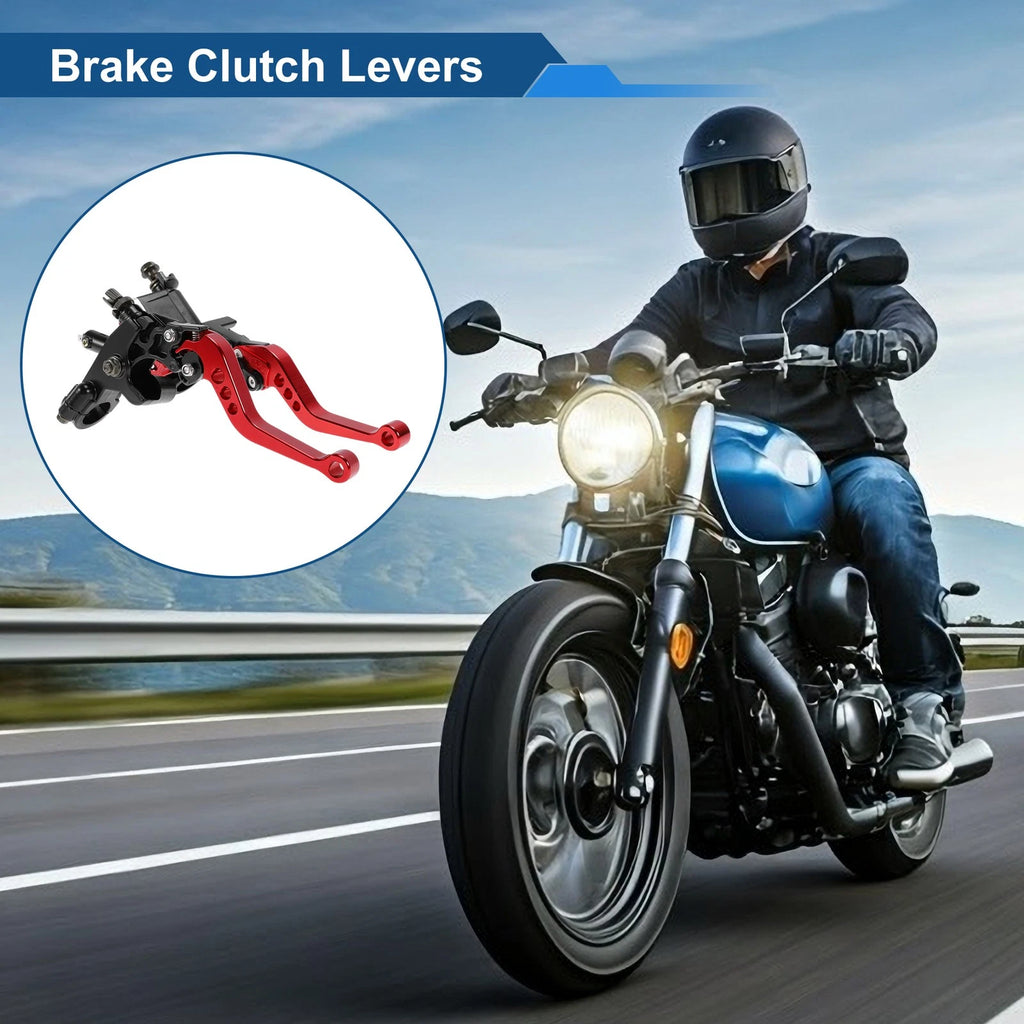 Adjustable Short Brake Clutch Levers for Honda (Solid Red)