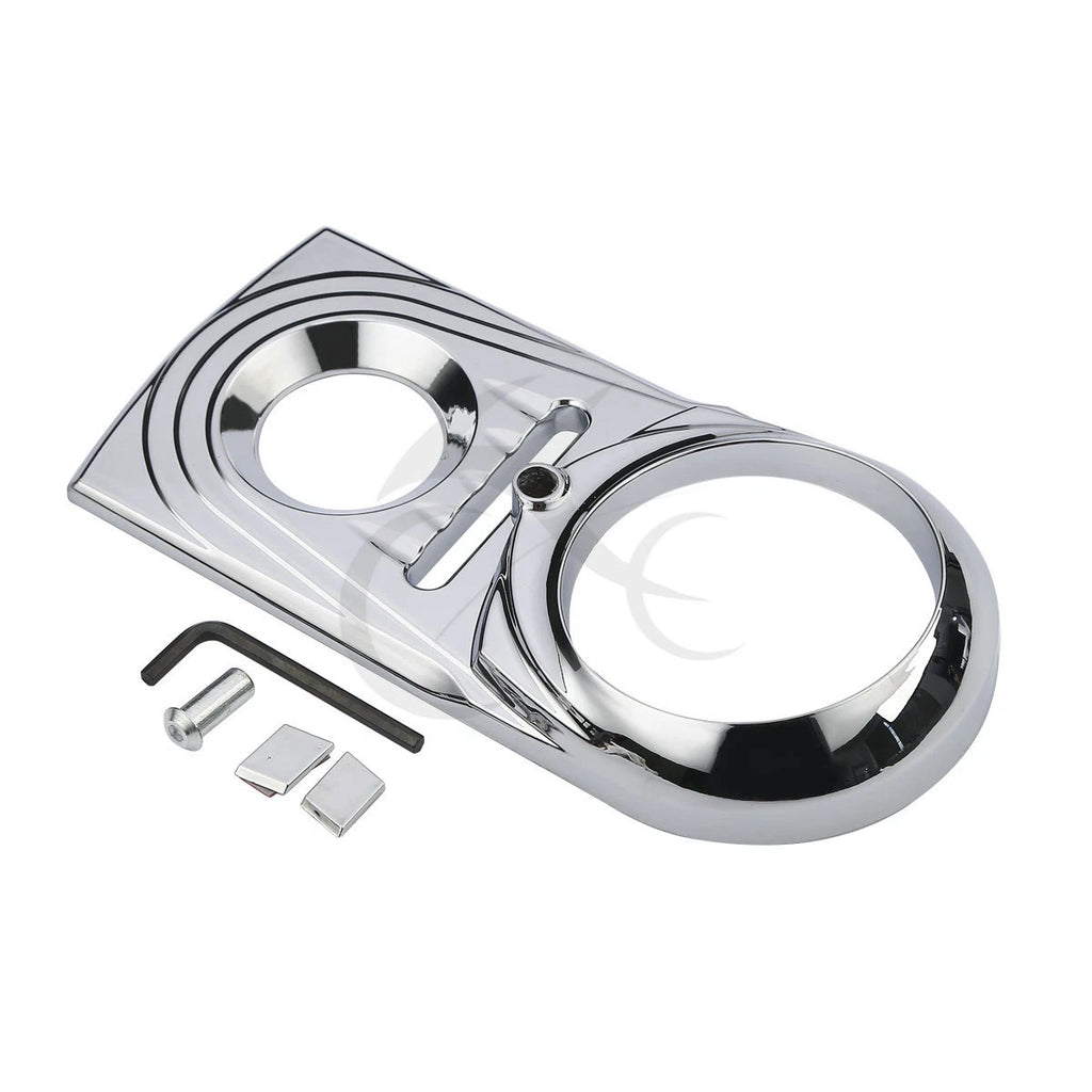 Chrome/Black Dash Panel Insert Cover for Harley Softail (2000–2017)