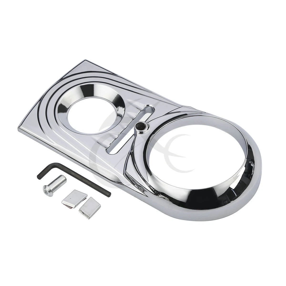 Chrome/Black Dash Panel Insert Cover for Harley Softail (2000–2017)
