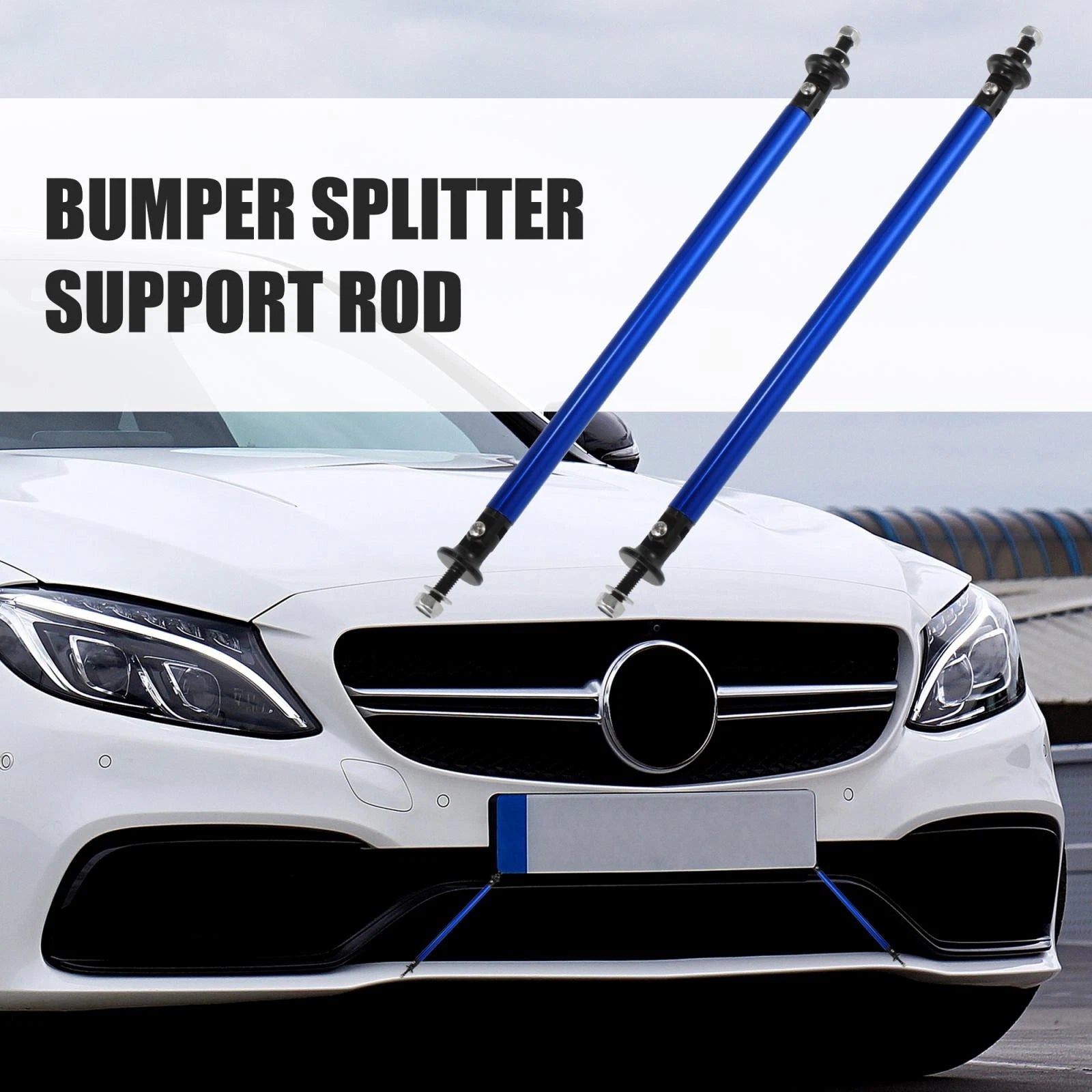 2X 200mm Adjustable Front Bumper Lip Splitter Strut Rods for Universal Fit