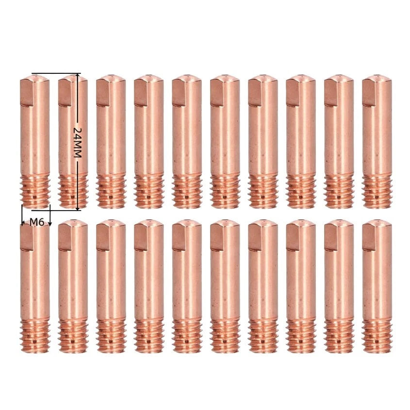 20PCS Pure Copper Welding Contact Tips for Stable Heat & Electric