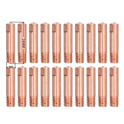 20PCS Pure Copper Welding Contact Tips for Stable Heat & Electric