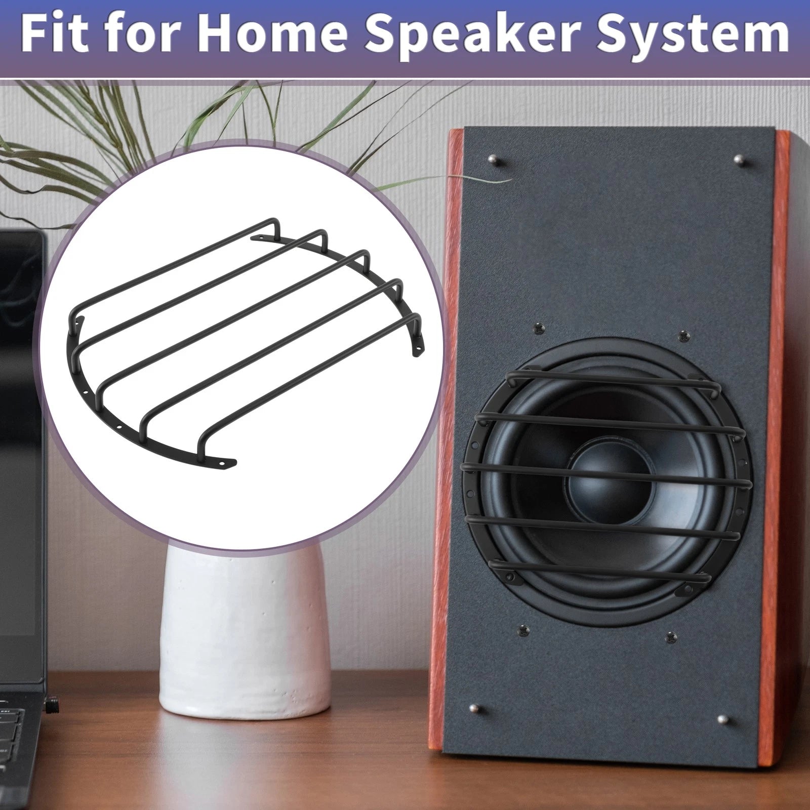 Universal 12" Speaker Grill Covers for 12" Speakers (1pc) - Black