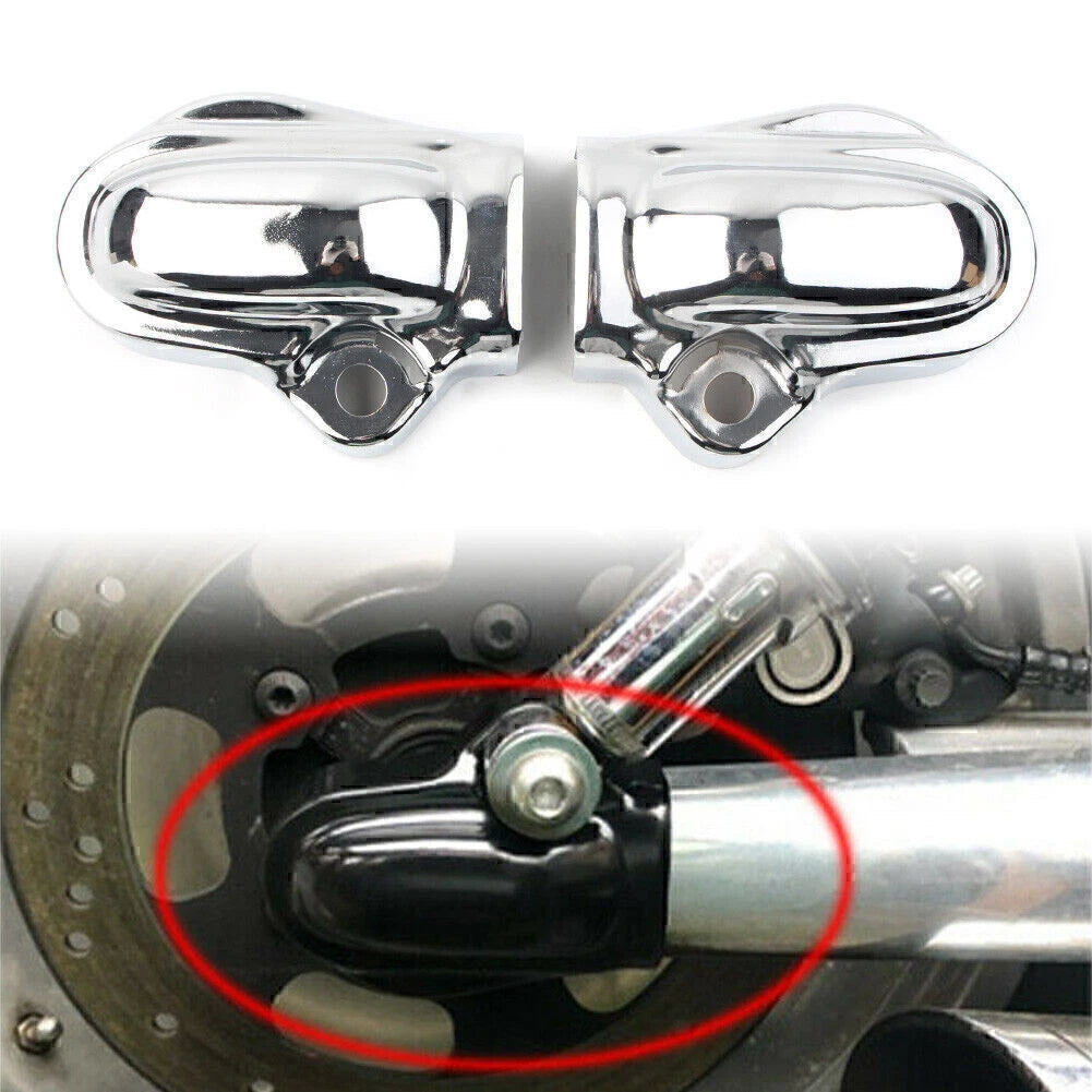 Set of 2 Bar & Shield Rear Axle Nut Covers for Harley V-Rod VRSC (2002–2017) Chrome