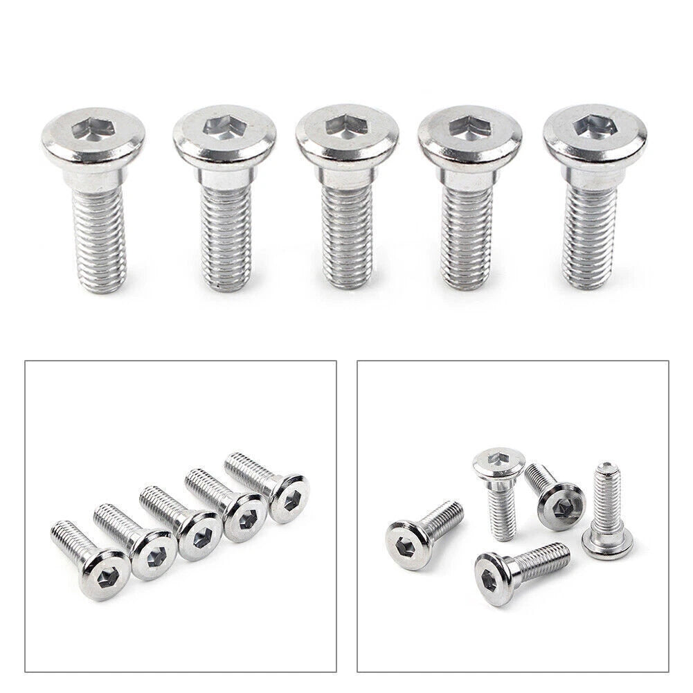 5x M8x25mm Steel Hex Socket Brake Rotor Screws Fasteners