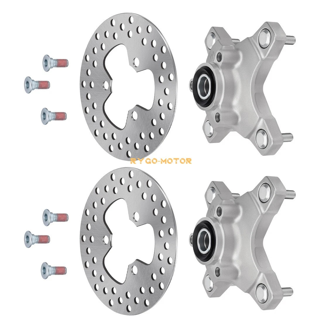 2X Front Wheel Hubs w/ Brake Disc Rotors for Honda TRX250X TRX400X (2009–2014)