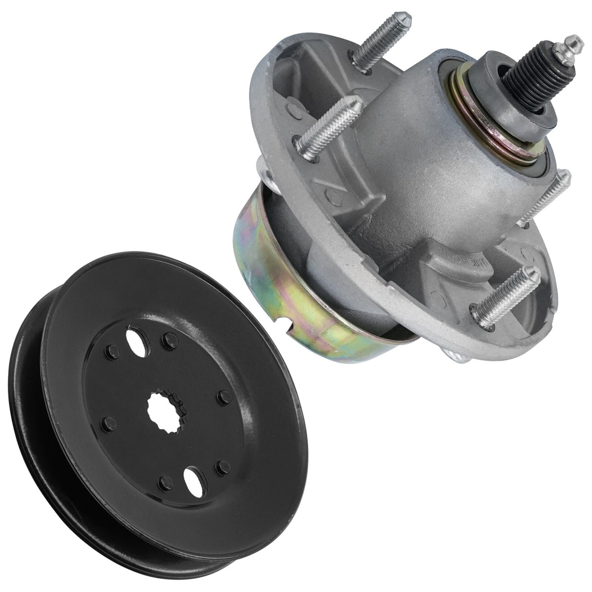 Caltric Deck Spindle Assembly with Pulley for John Deere X534 (2010–2018)