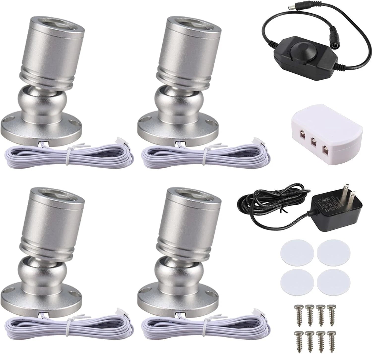 4X Mini Spotlights for Plants Jewelry Showcase Display Warm White