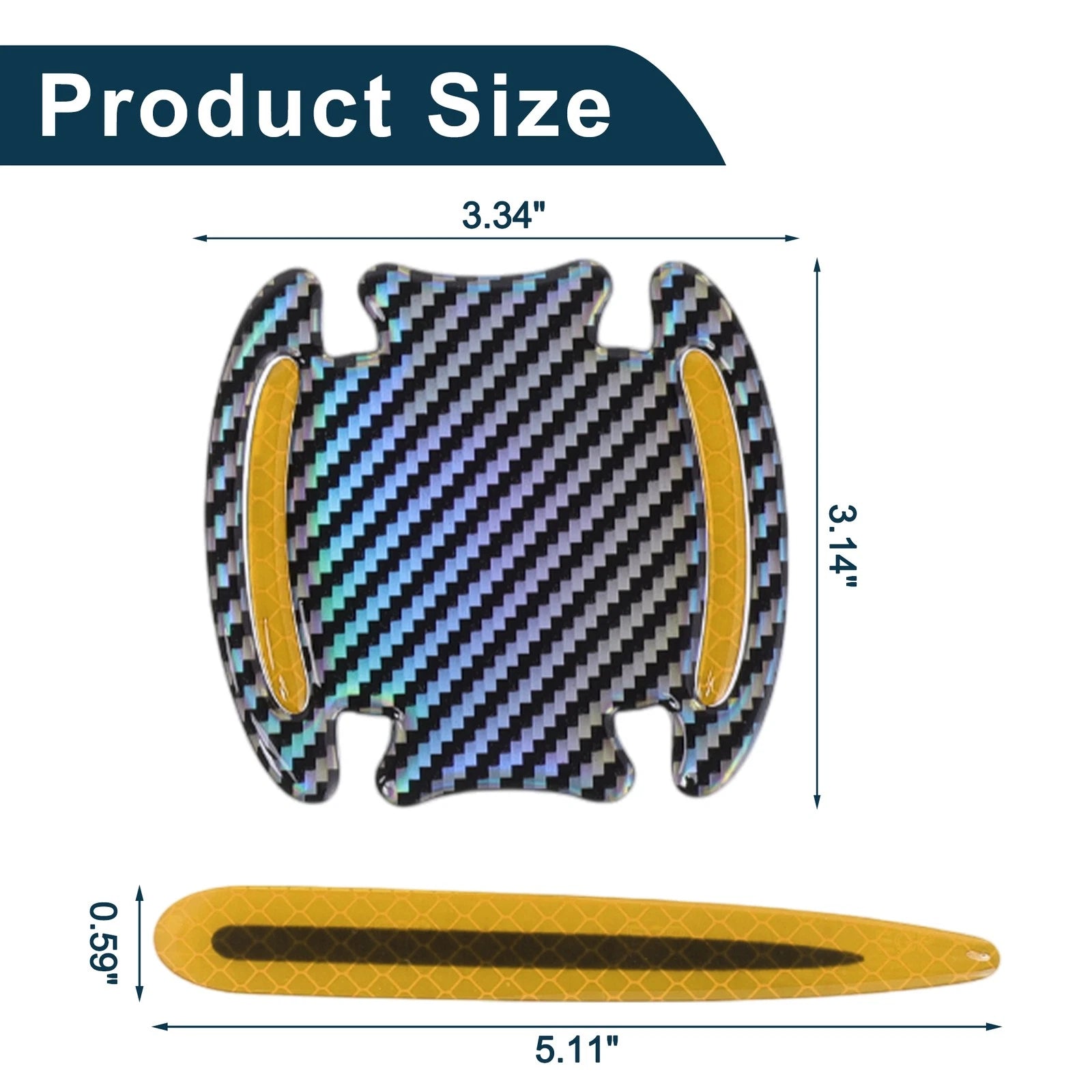 Car Door Handle Cup Protector for - Silver Tone