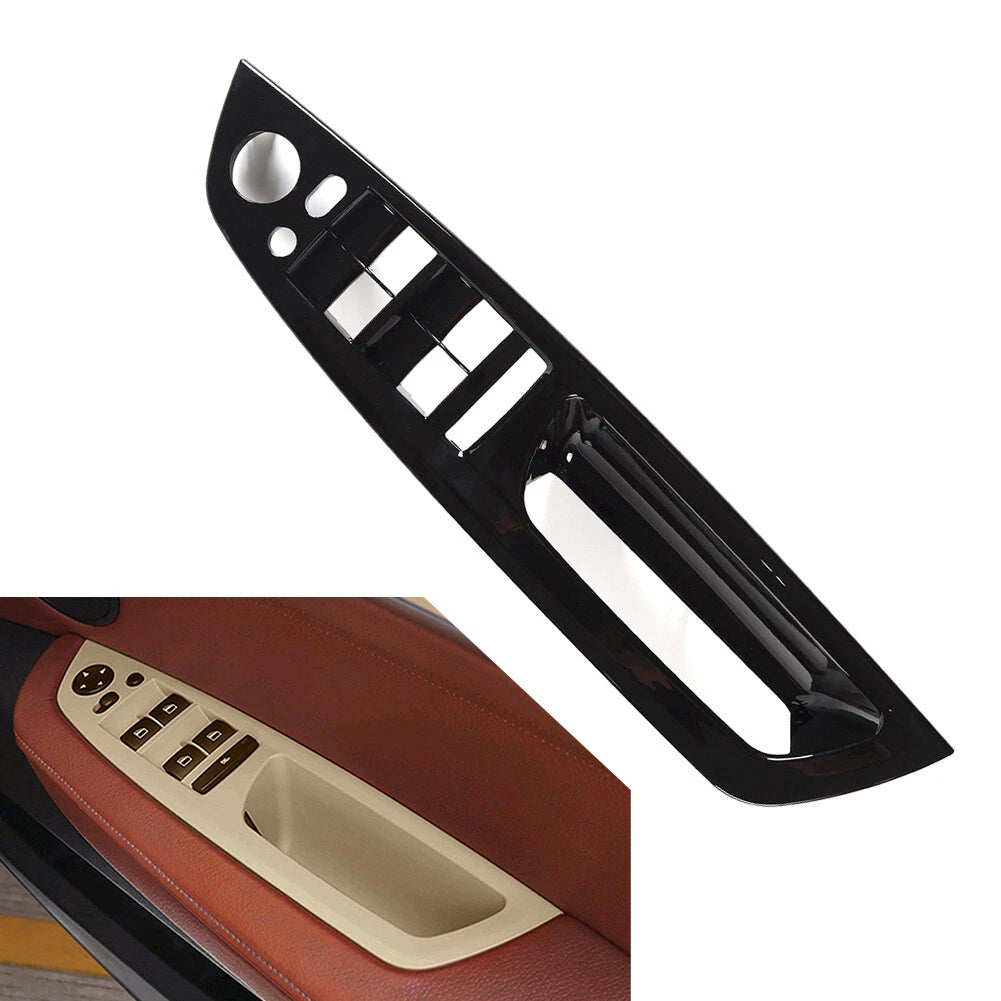 Front Door Panel Handle Pull Trim Cover for BMW X5 E70 X6 E71 (2007–2013) Gloss Black RHD