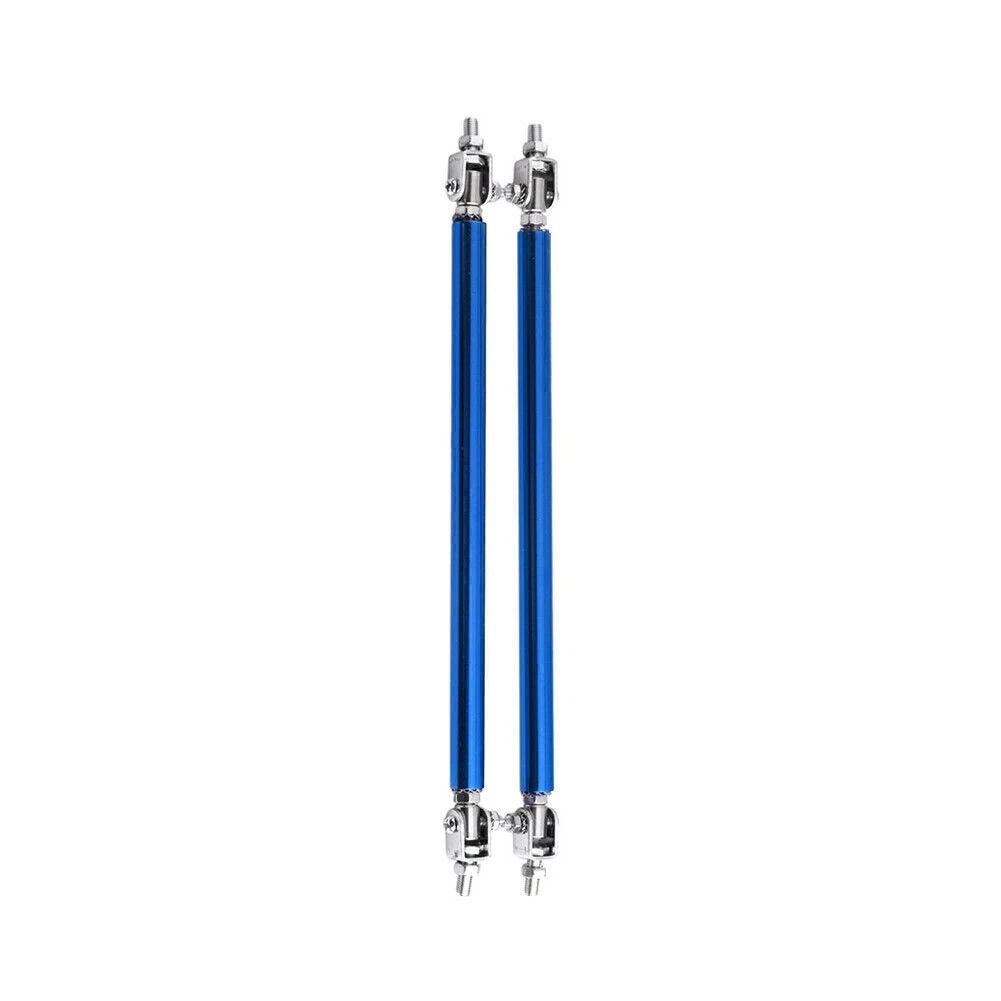 Adjustable Front Bumper Lip Splitter Strut Rod Tie Support Bar Blue for 2015–2015