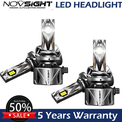 2X NOVSIGHT 9005 9006 LED Headlight Bulb Combo for HB3 HB4 (6500K)