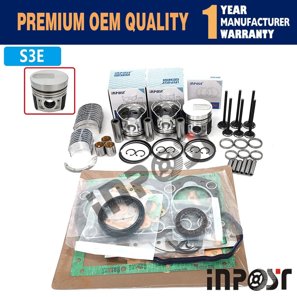 Overhaul Rebuild Kit for Mitsubishi Engine (S3E, S3E9, S3E9T) (94mm STD)