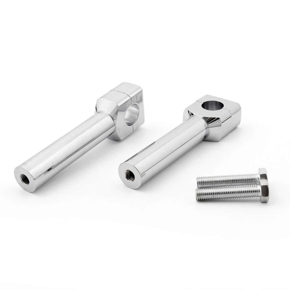 Set of 2 Chrome 6" Motorcycle Handlebar Risers for 1" Bar UK T9