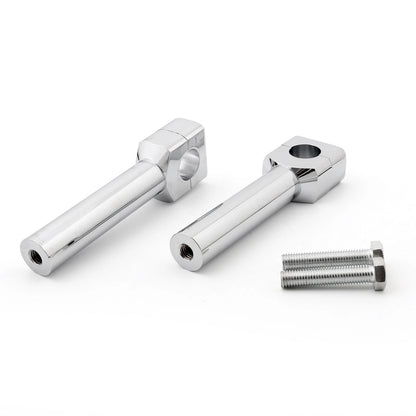 Set of 2 Chrome 6" Motorcycle Handlebar Risers for 1" Bar UK T9