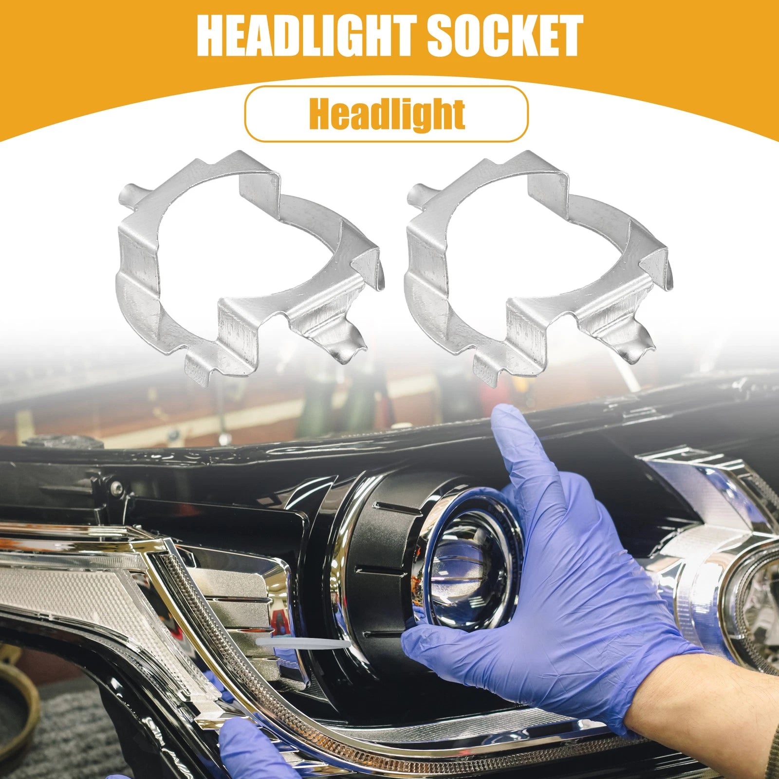 LED Headlight Retainer Holder Pair for Mercedes Benz (2005–2019)