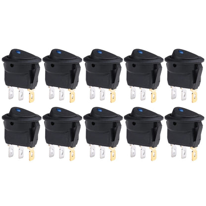 10 Pack LED Rocker Switch for Car Boat (12V)