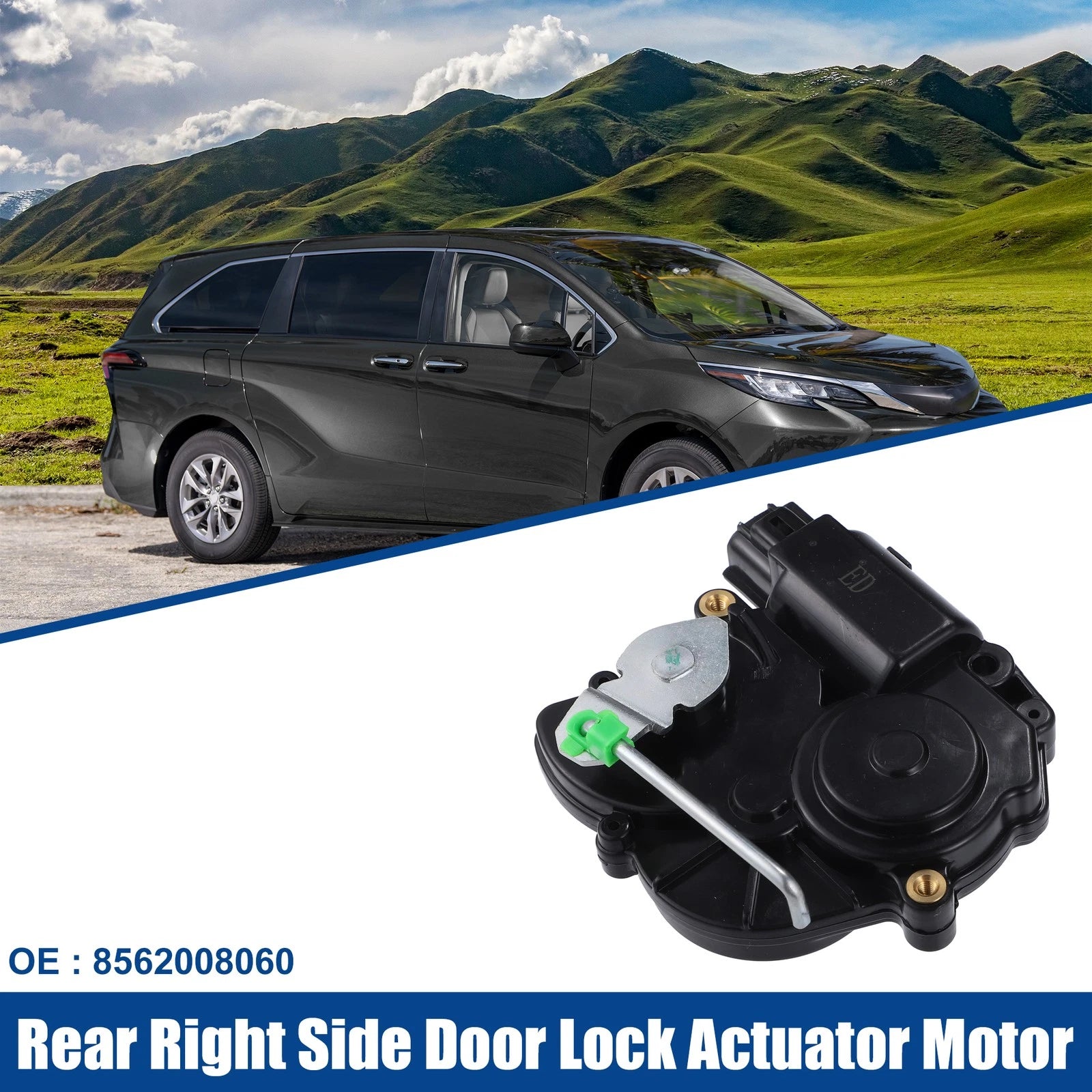 Rear Right Sliding Door Lock Actuator Replacement for Toyota Sienna (2011–2020)
