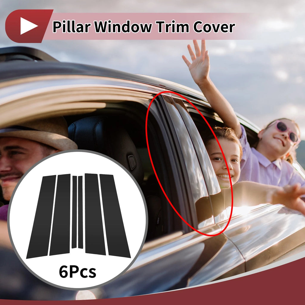 6 Pcs Door Pillar Window Trim Kit for Mercedes-Benz M-Class (2012–2015)
