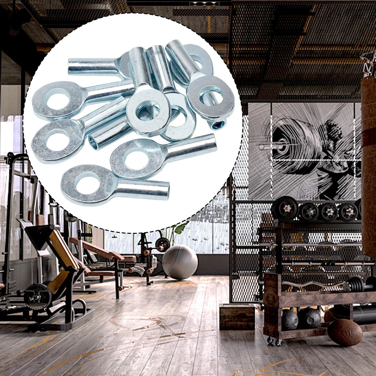 Heavy Duty Metal Gym Pulley Cable Eyelet Terminal for Reliable