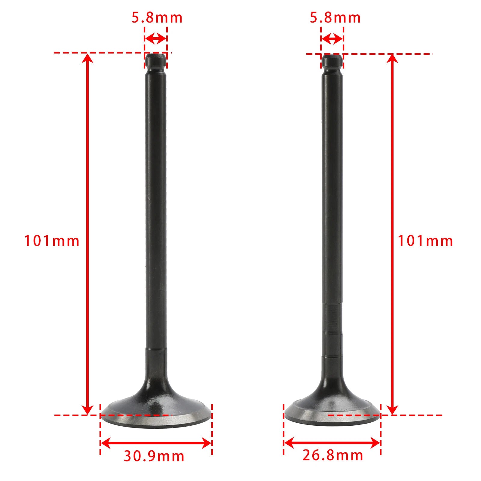 Intake Exhaust Valves for Polaris Ranger Magnum Scrambler Sportsman (400–500)