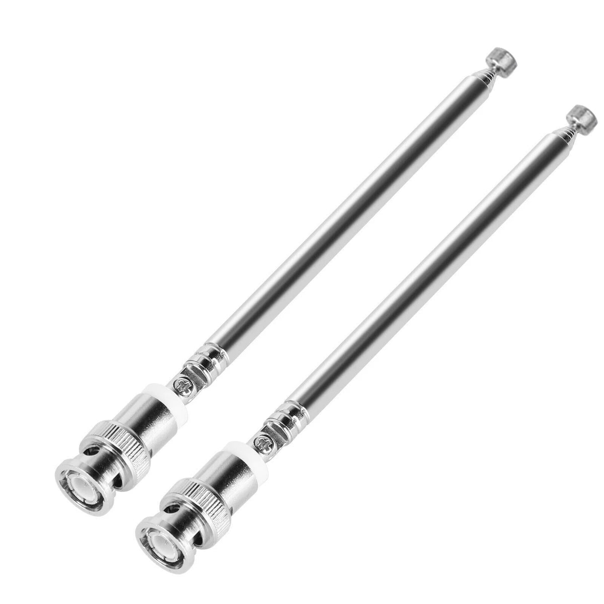 2Pcs Telescopic Antenna for VHF/UHF/AM/FM with BNC Male Connector