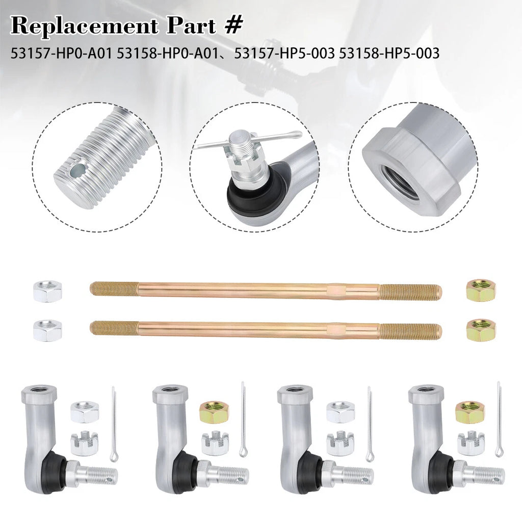Tie Rod Assembly for Honda TRX300 TRX300FW (53157-HM5-A11 53158-HM5-A11 53521-HC5-750)