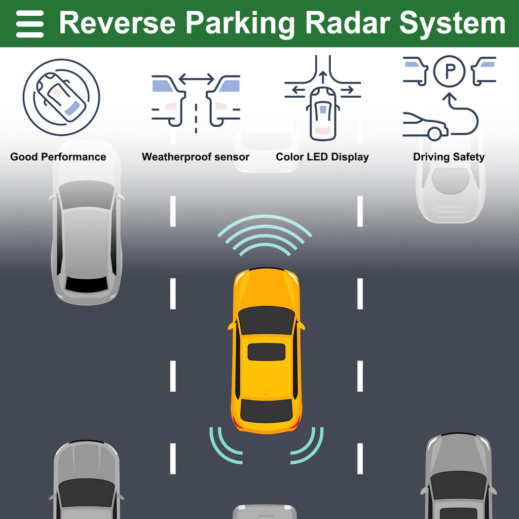 Reverse Backup Radar System Parking Sensors for