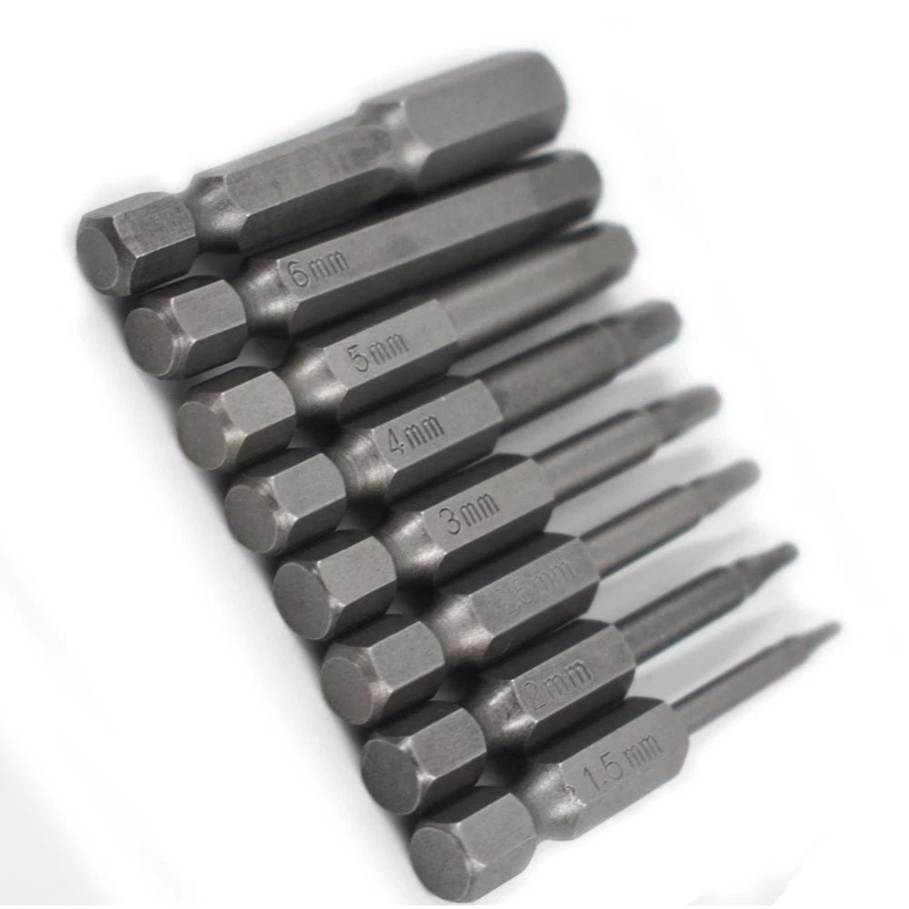 8 Piece Hex Head Allen Bit Set for Impact Driver Drill