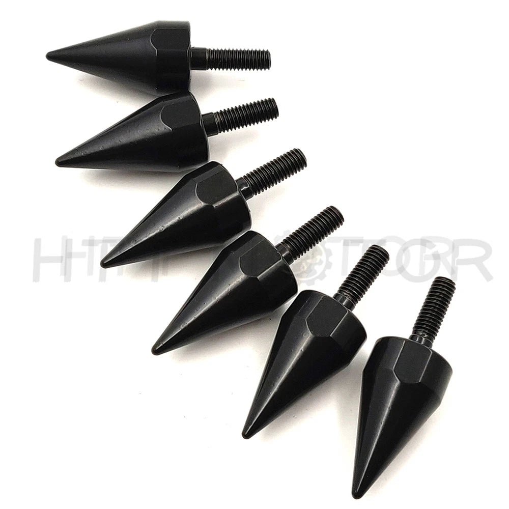 Set of 4 Universal Black Motorcycle Spike Bolts for Windscreen Fairings