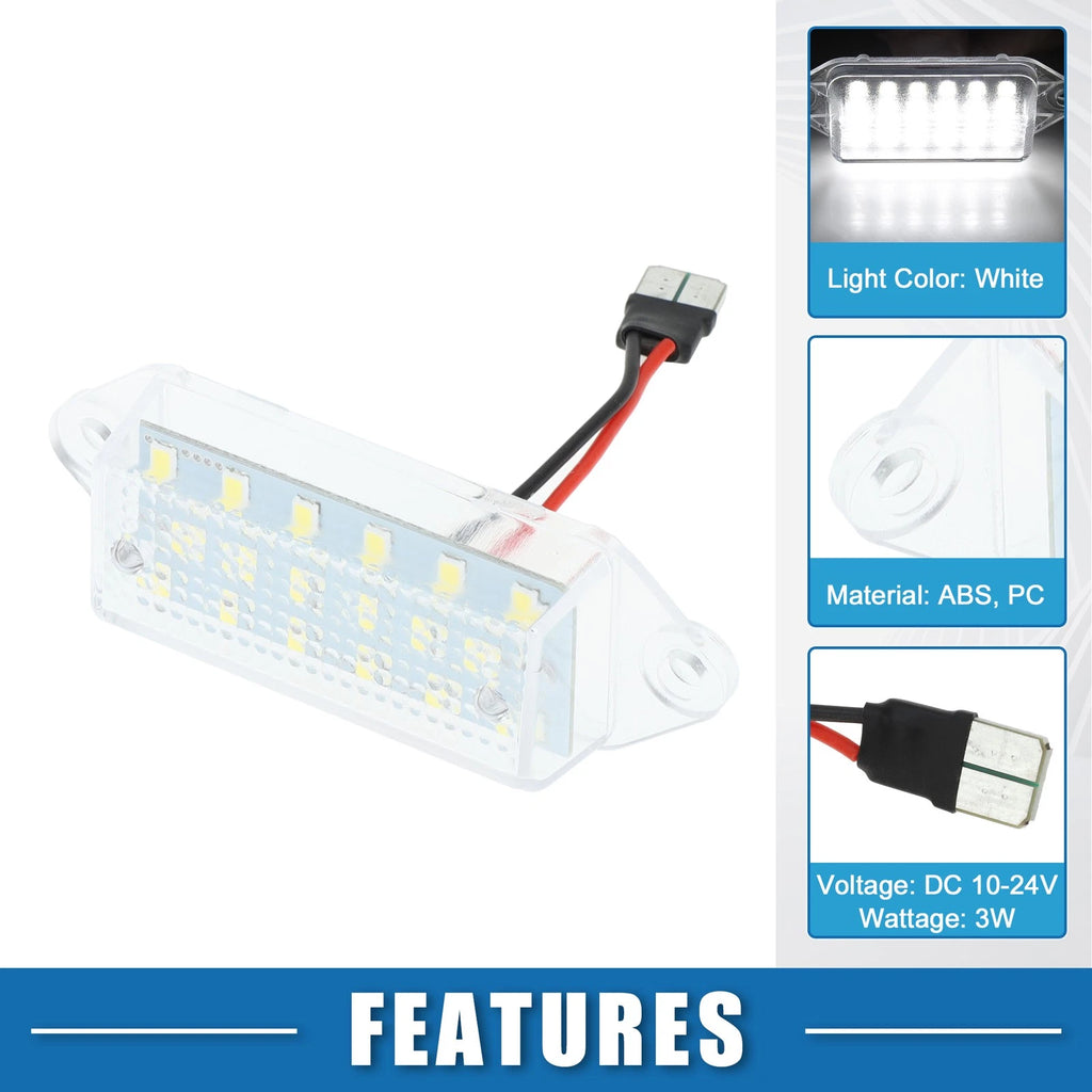 2pcs LED License Plate Light Replacement for Mitsubishi Lancer (2003–2017)