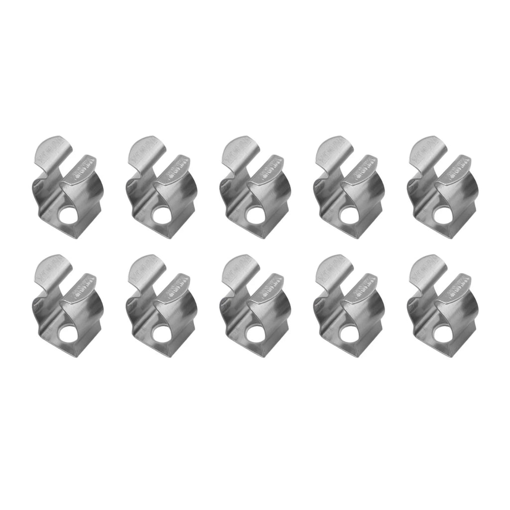 10 Spring Terry Clips for Tools - 304 Stainless Steel
