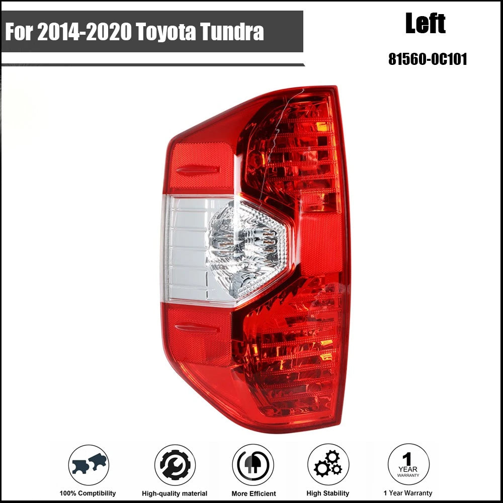 Tail Light Assembly for Toyota Tundra (2014–2021) Left Driver Halogen