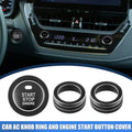 Engine Start Button and AC Knob Ring Cover Set for Toyota Corolla (2014–2018)