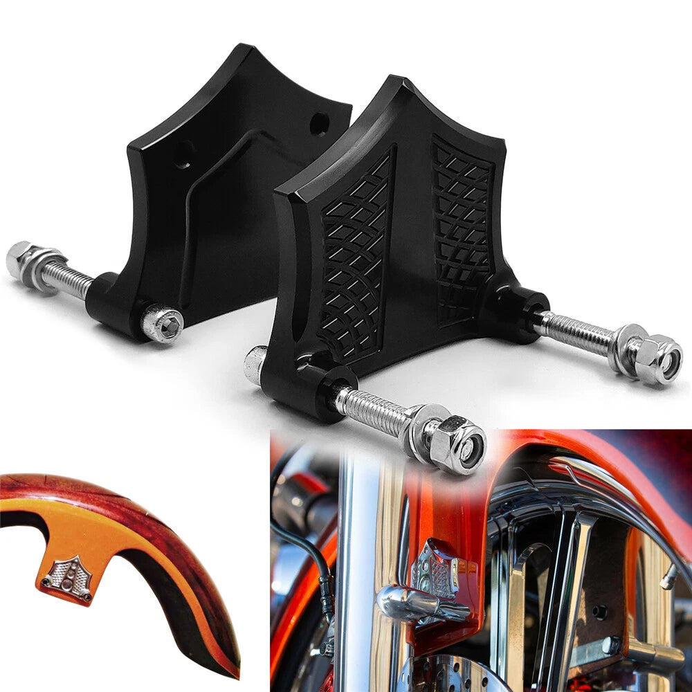 0.89" Front Fender Bracket Spacers Black for Harley Touring (2014–2019)