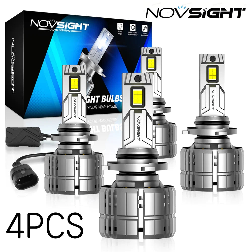 4X 9005/HB3 + 9006/HB4 LED Headlight Bulb Kit Combo 6500K
