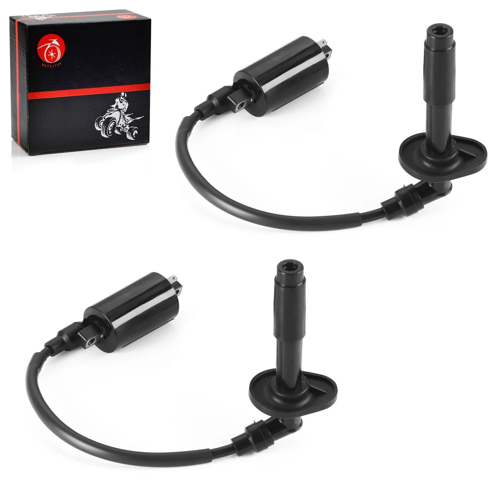 2X Ignition Coil Spark Plug Cap for Kawasaki EL250 Eliminator (1988–1994)